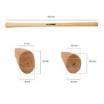 Cabo de Madeira para Picareta com Suporte PVC 95cm Momfort