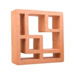 Elemento Vazado Cerâmico Tasmânia Line Terracota 25x25x8,5cm Manufatti