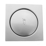 Ralo de Piso Click Quadrado Cromado 15x15cm Esteves