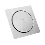 Ralo de Piso Click Quadrado Cromado 15x15cm Esteves