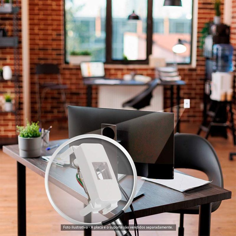 Módulo Tomada para Telefone RJ11 4 Fios Branco Linha B3