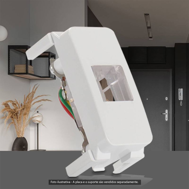 Módulo Tomada para Telefone RJ11 4 Fios Branco Linha B3