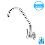 Torneira para Cozinha Parede 1/4V Bica Alta Cromado 6157 C98