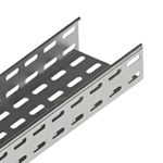 Eletrocalha Perfurada Pré-Zincada 100mmx50mm Perfil Líder 3 Metros