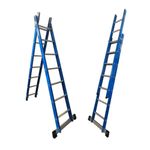 Escada Fibra Tesoura Extensível 7x12 Degraus 3,80m WBertolo