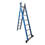 Escada Fibra Tesoura Extensível 7x12 Degraus 3,80m WBertolo
