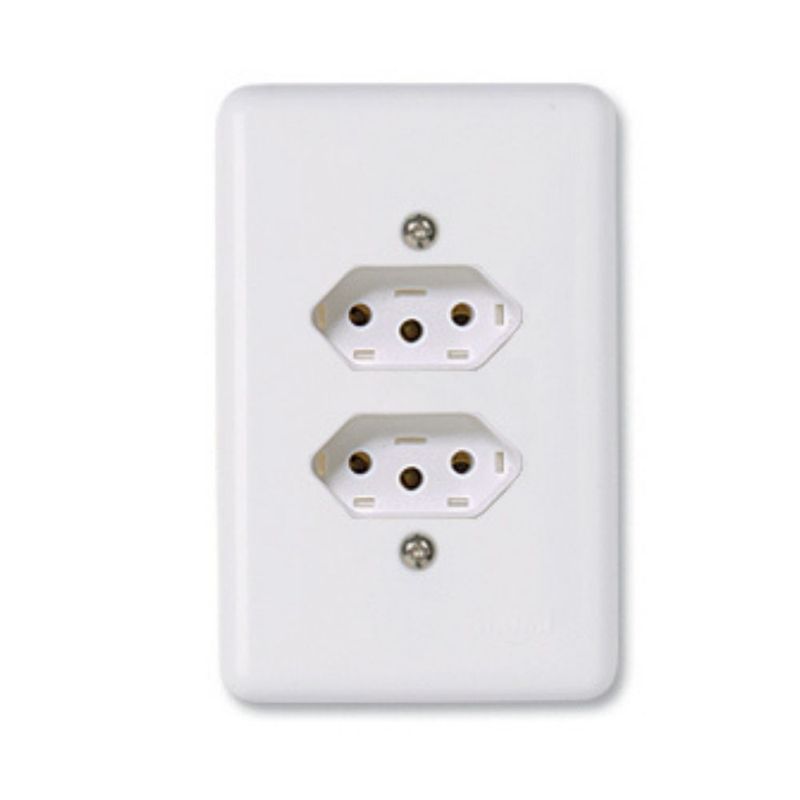 Conjunto 2 Tomadas 2P+T 20A/250V 4x2 Branco Stylus