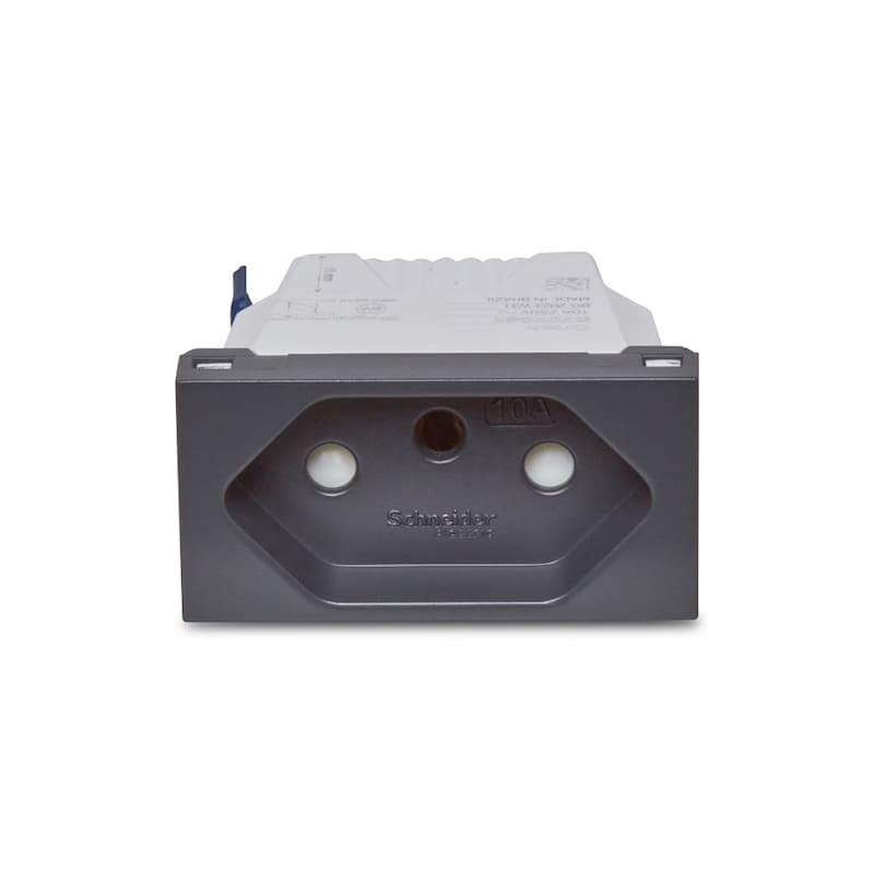 Módulo Tomada 2P+T 10A/250V com Engate Rápido Grafite Orion