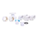 Kit Cavalete PVC Hidrômetro Branco 3/4" Doal Plastic