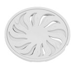 Grelha Redonda Abre e Fecha PVC Branca DN100 Tigre