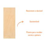 Folha de Porta Lisa Sarrafeada Laminada para Pintura Virola 210x72cm