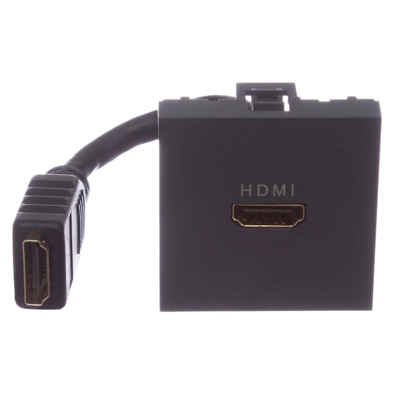 Módulo Tomada HDMI Grafite Orion