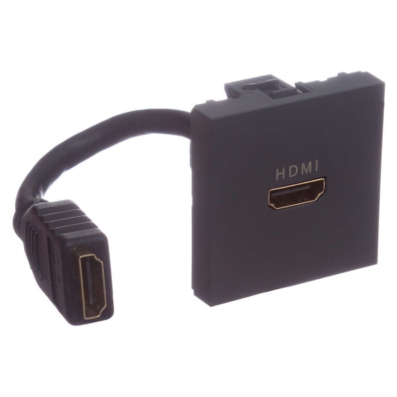 Módulo Tomada HDMI Grafite Orion