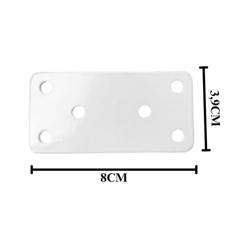 União 06 Furos 80x40x80mm Aço Branco