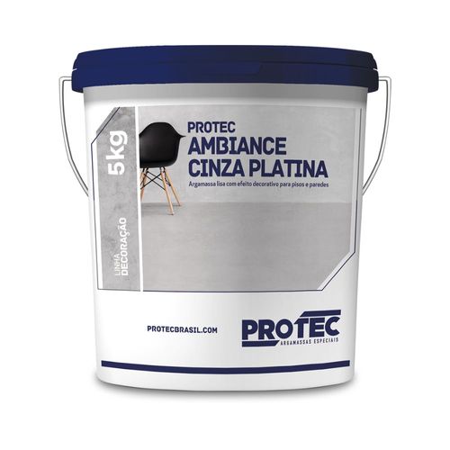 Argamassa Cimento Queimado Piso e Parede Cinza Platina 5Kg Protec