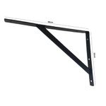 Mão Francesa Reforçada até 70Kg 50cm Aço Preto