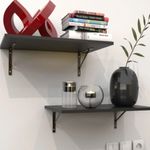 Mão Francesa Reforçada até 70Kg 50cm Aço Preto