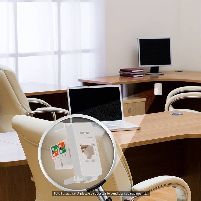 Módulo Tomada Informática RJ45 CAT5E Branco B3