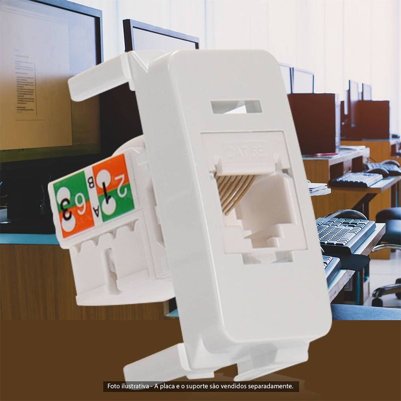 Módulo Tomada Informática RJ45 CAT5E Branco B3