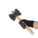 Martelo de Borracha 50 mm Preto Cabo Madeira Momfort