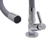 Torneira para Cozinha Mesa 1/4V Bica Média Cinza Color 3069 C29