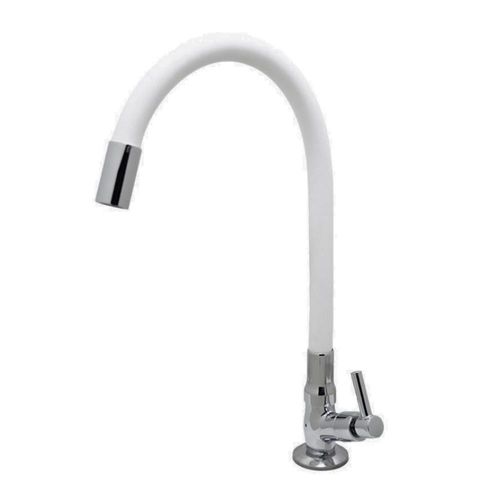 Torneira para Cozinha Mesa 1/4V Bica Alta Branco Color Flex 3069 C29