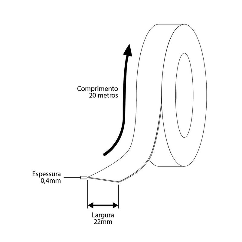 Fita de Borda Argento DS1 Padrão Berneck 22mmx20m