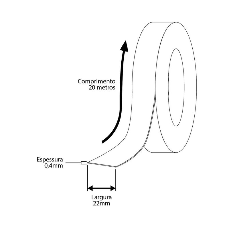 Fita de Borda Nude V01 Berneck 22mmx20m