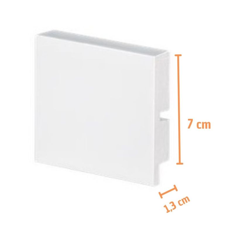 Rodapé Poliestireno P.U Branco Liso 7x1,3x240cm