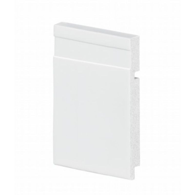 Rodapé Poliestireno P.U Branco Frisado 12x1,5x240cm
