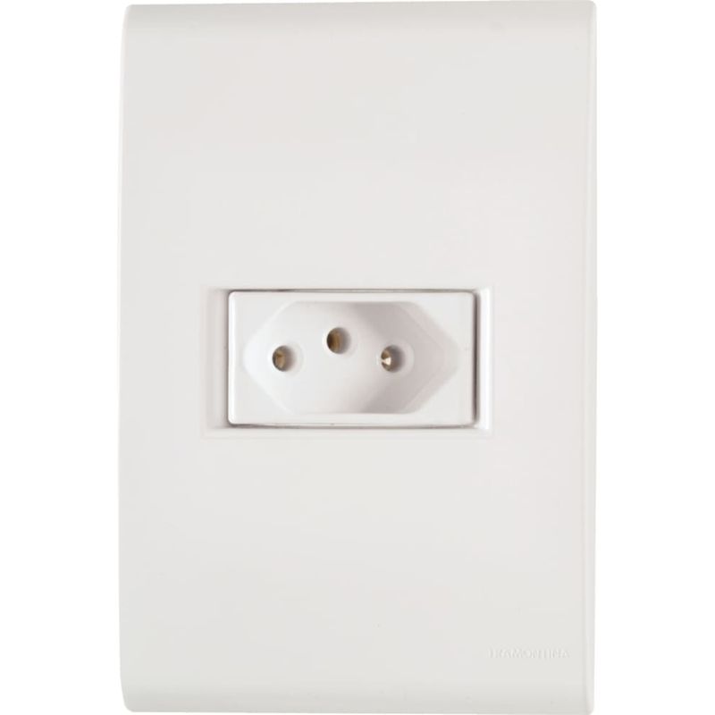 Conjunto Tomada 2P+T 10A/250V 4x2 Branco Liz