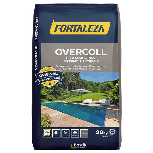 Argamassa Interna/Externa Piso S/ Piso Overcoll Cinza 20kg Fortaleza