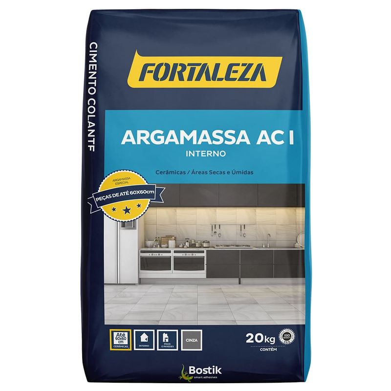 Argamassa Interna ACI Cinza 20kg Fortaleza