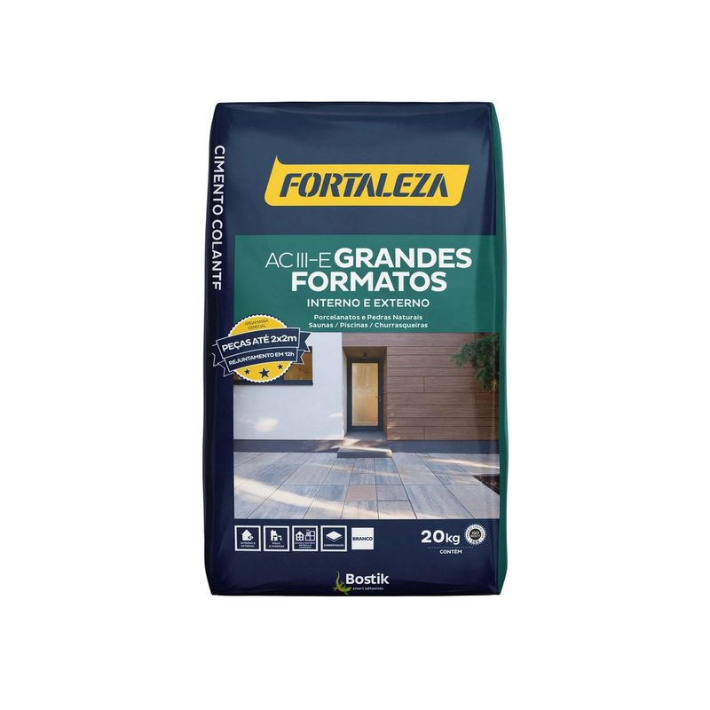 Argamassa Interna/Externa ACIII-E G. Formatos Branca 20kg Fortaleza