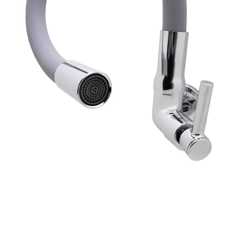 Torneira para Cozinha Parede 1/4V Bica Média Cinza Color 3068 C29