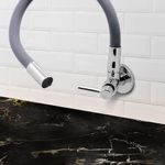 Torneira para Cozinha Parede 1/4V Bica Média Cinza Color 3068 C29