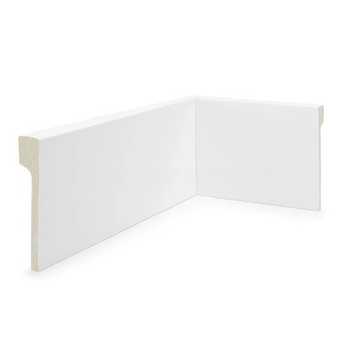 Rodapé Poliestireno Sobrepor Branco Liso 12x2,0x240cm
