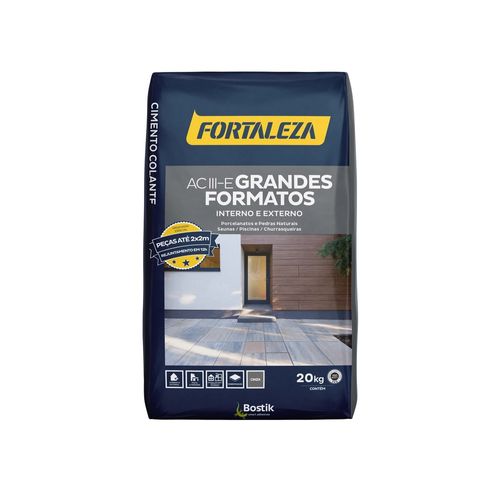 Argamassa Interna/Externa ACIII-E G. Formatos Cinza 20kg Fortaleza