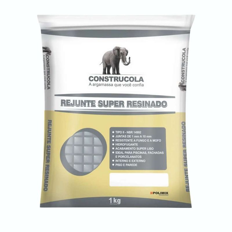 Rejunte Super Resinado Marrom Café 1kg Construcola