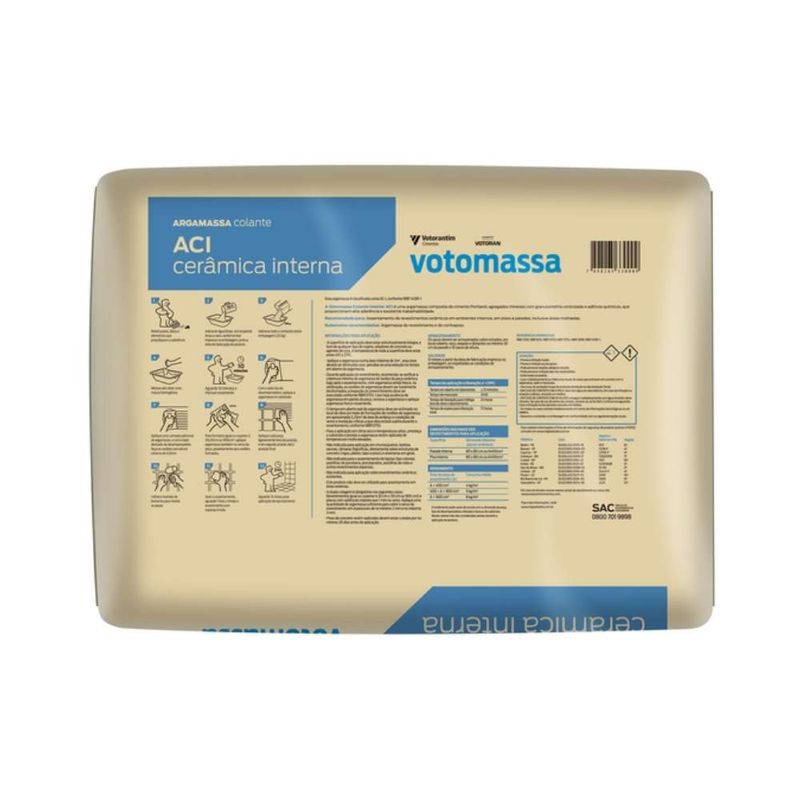 Argamassa Interna ACI Cinza 20kg Votorantim