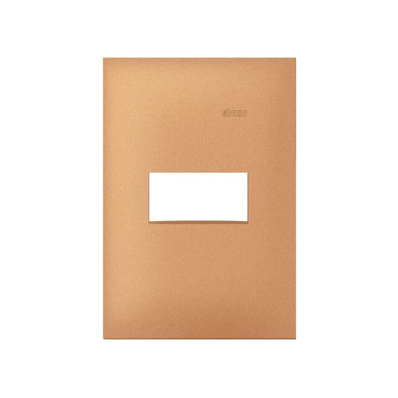 Placa 1 Posto 4x2 sem Suporte Rosé Gold Simon 35
