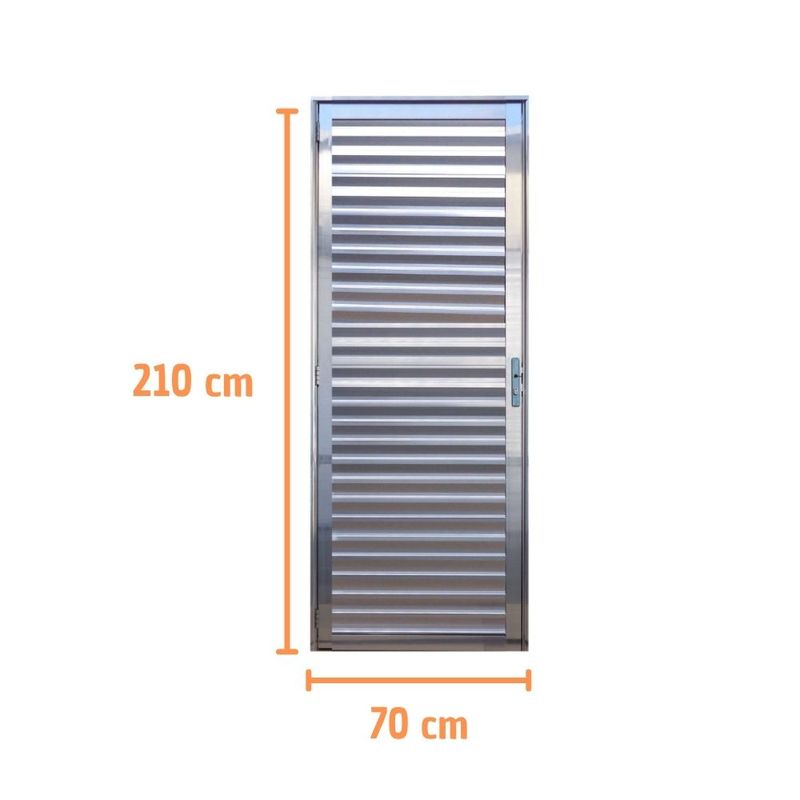 Porta Palheta Alumínio Brilhante Esquerdo 210x70cm