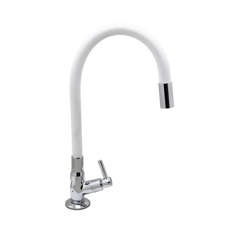 Torneira para Cozinha Mesa 1/4V Bica Alta Branco Color Flex 3069 C29
