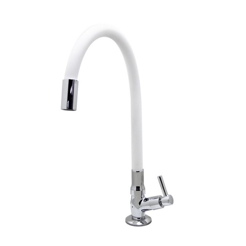 Torneira para Cozinha Mesa 1/4V Bica Alta Branco Color Flex 3069 C29