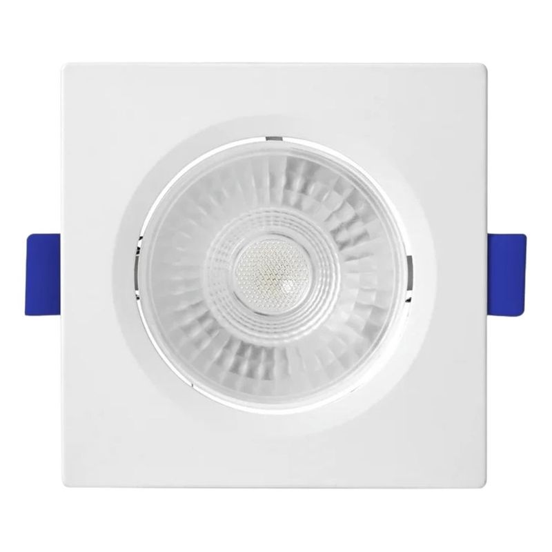 Spot de Led de Embutir Quadrado Branco 7W 560 Lúmens Luz Branca