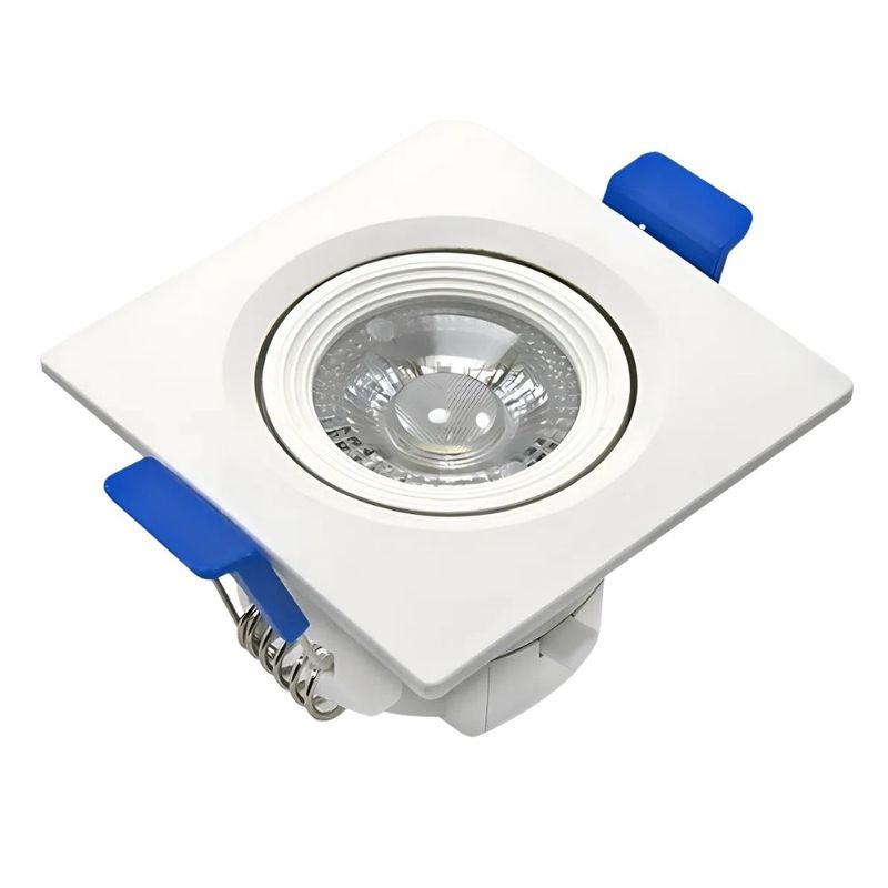 Spot de Led de Embutir Quadrado Branco 7W 560 Lúmens Luz Branca