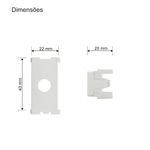 Módulo Saída de Fio com 2 Peças Branco Linha B3