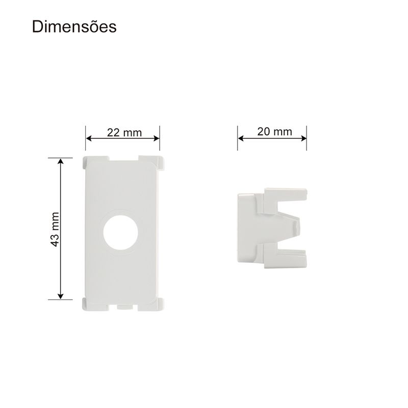 Módulo Saída de Fio com 2 Peças Branco Linha B3