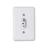 Conjunto Tomada 2P+T 10A/250V 4x2 Branco Stylus