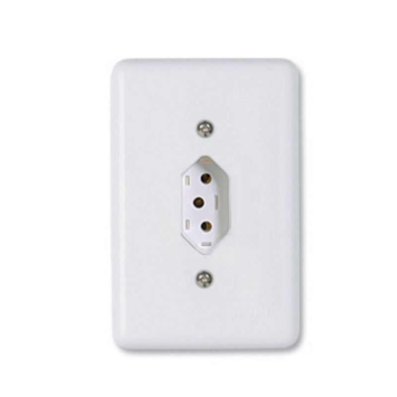 Conjunto Tomada 2P+T 10A/250V 4x2 Branco Stylus